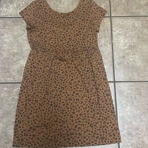 Carters cheetah print summer dress worn once